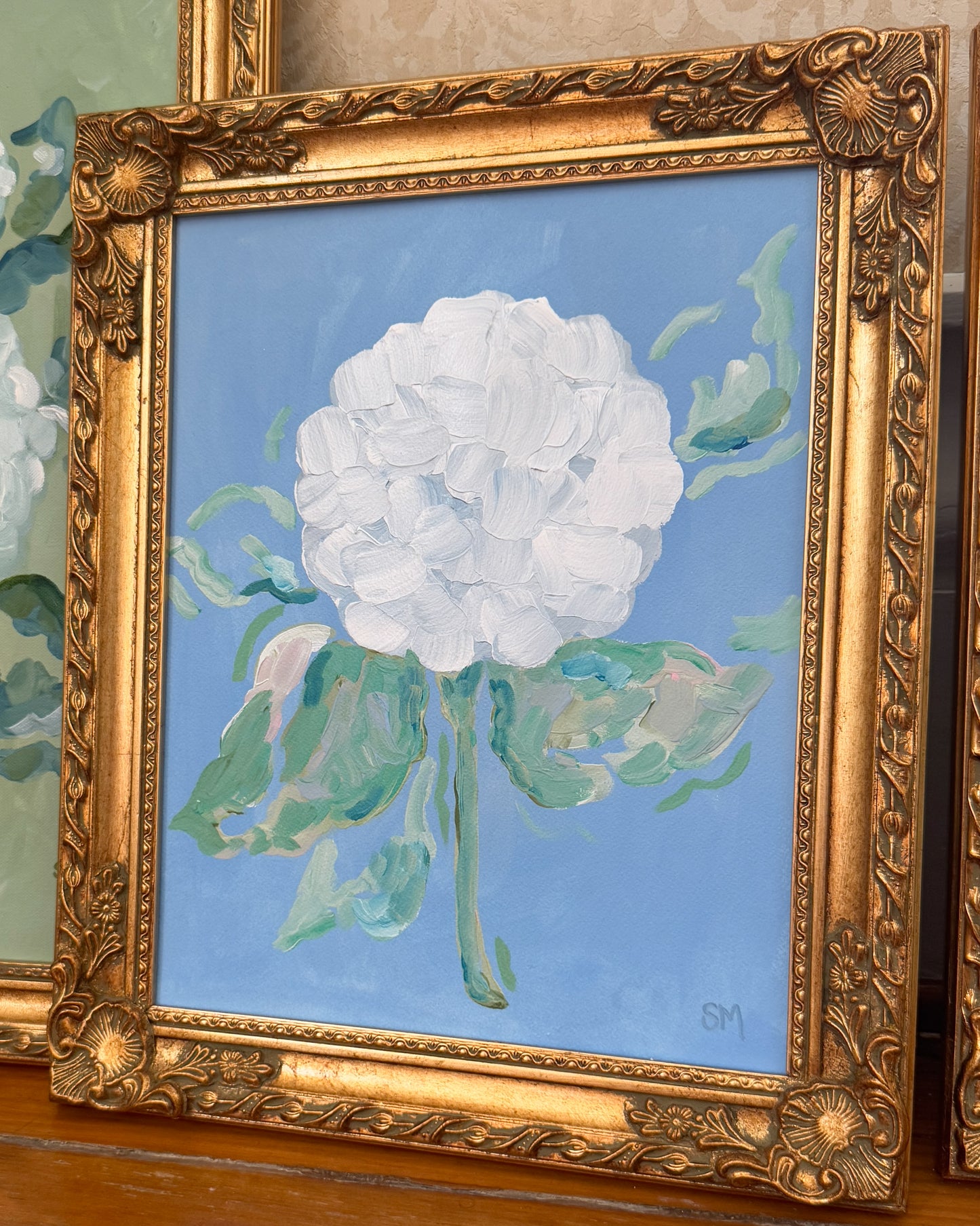 ''More Romantic in Blue'' 11x14 Oil on Paper, Framed