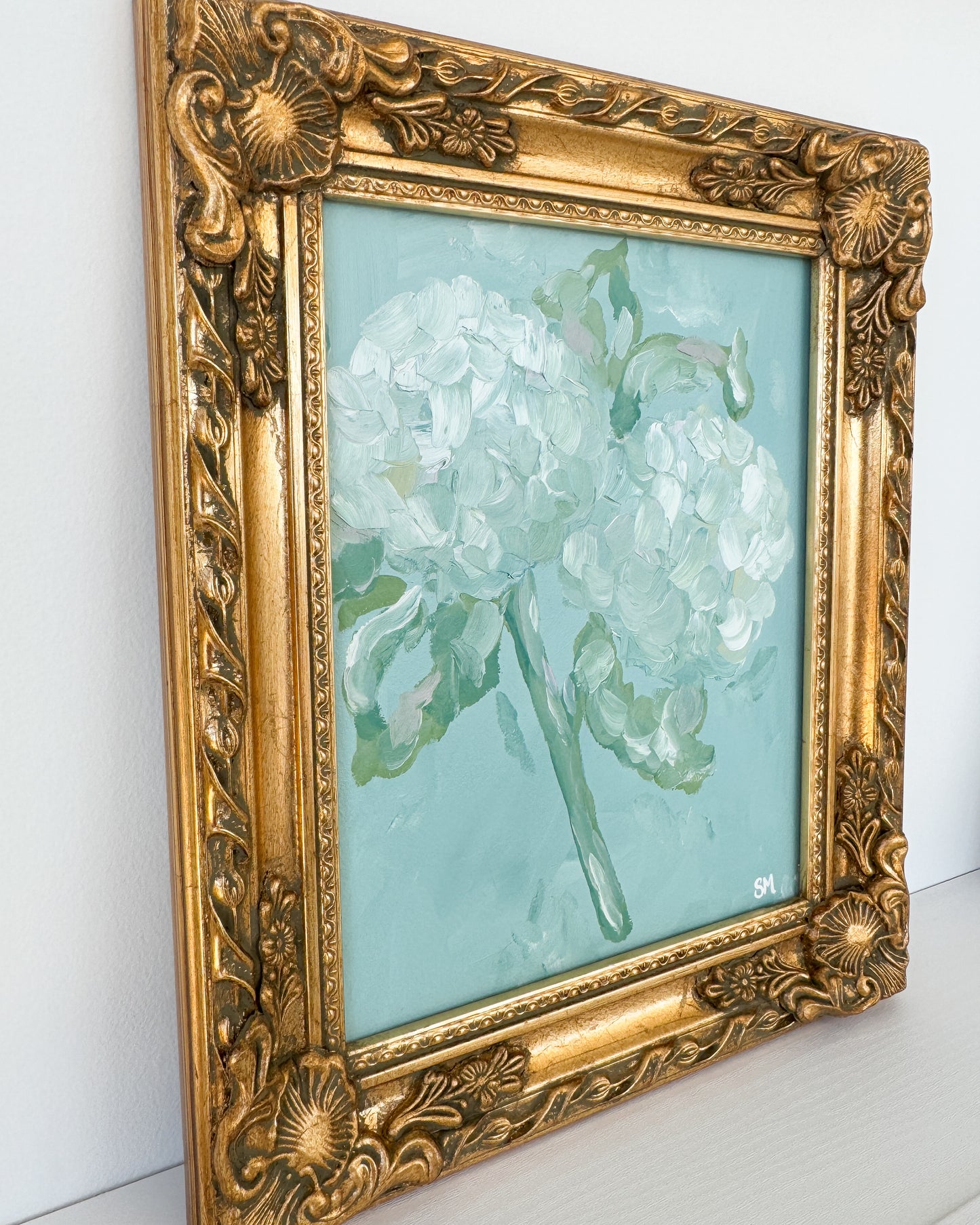 ''Soft Blooms'' 8x10 Oil on Paper, Framed