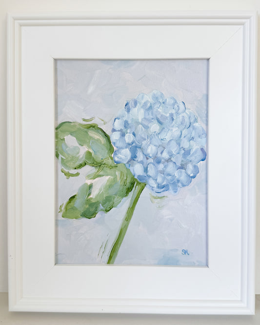 ''Floating Blue Hue'' 9x12 Oil on Paper, Framed