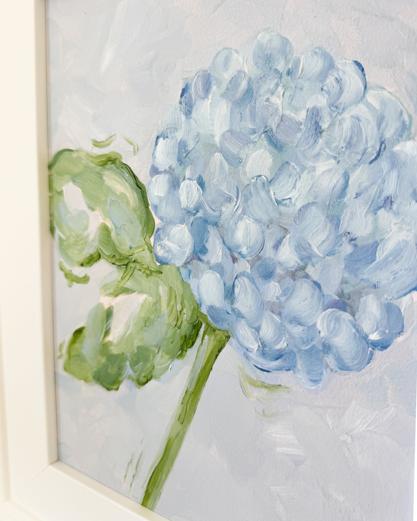 ''Floating Blue Hue'' 9x12 Oil on Paper, Framed