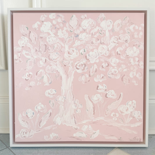"Pretty in Pink" 20x20 Oil on Canvas, Framed