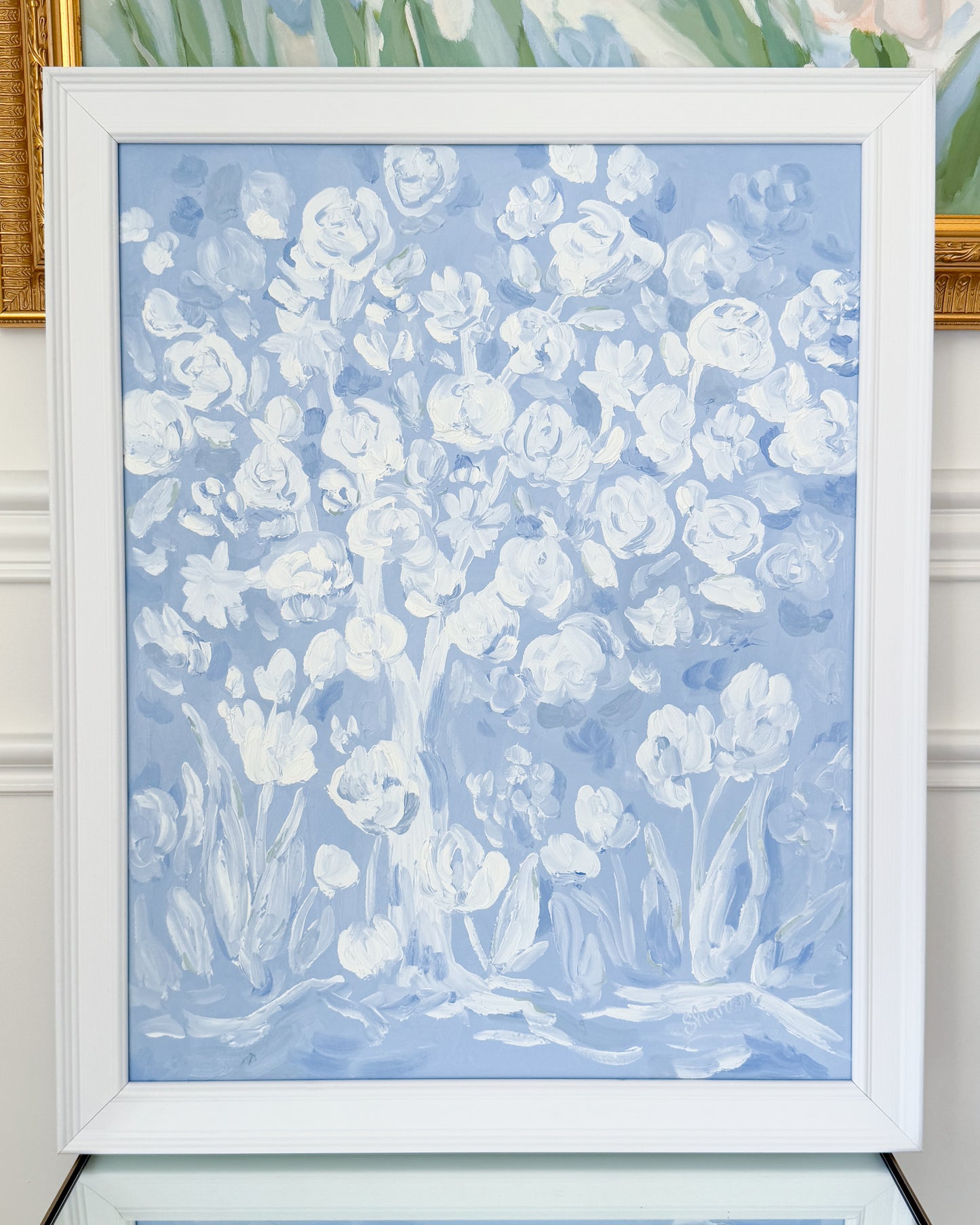 "Blue and Beautiful" 22x28 Oil on Canvas, Framed