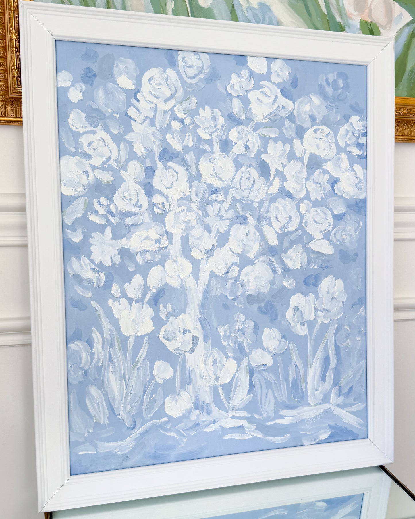 "Blue and Beautiful" 22x28 Oil on Canvas, Framed