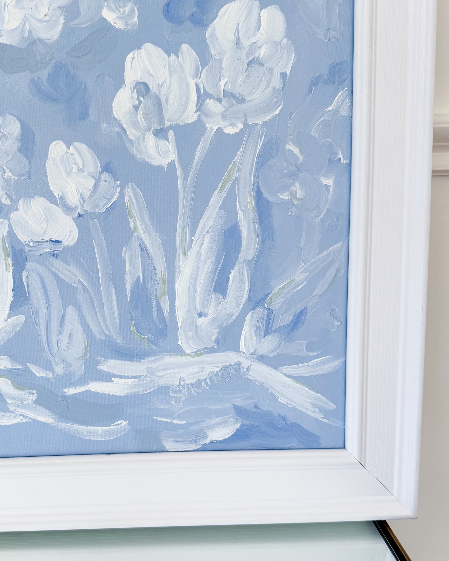 "Blue and Beautiful" 22x28 Oil on Canvas, Framed