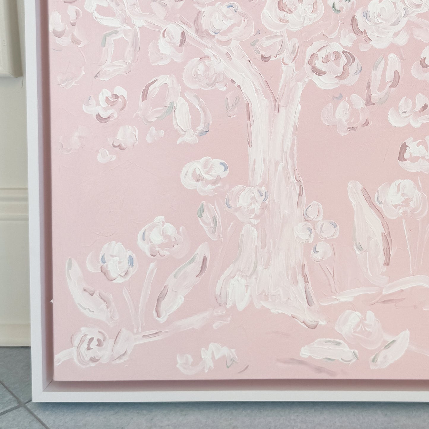 "Pretty in Pink" 20x20 Oil on Canvas, Framed