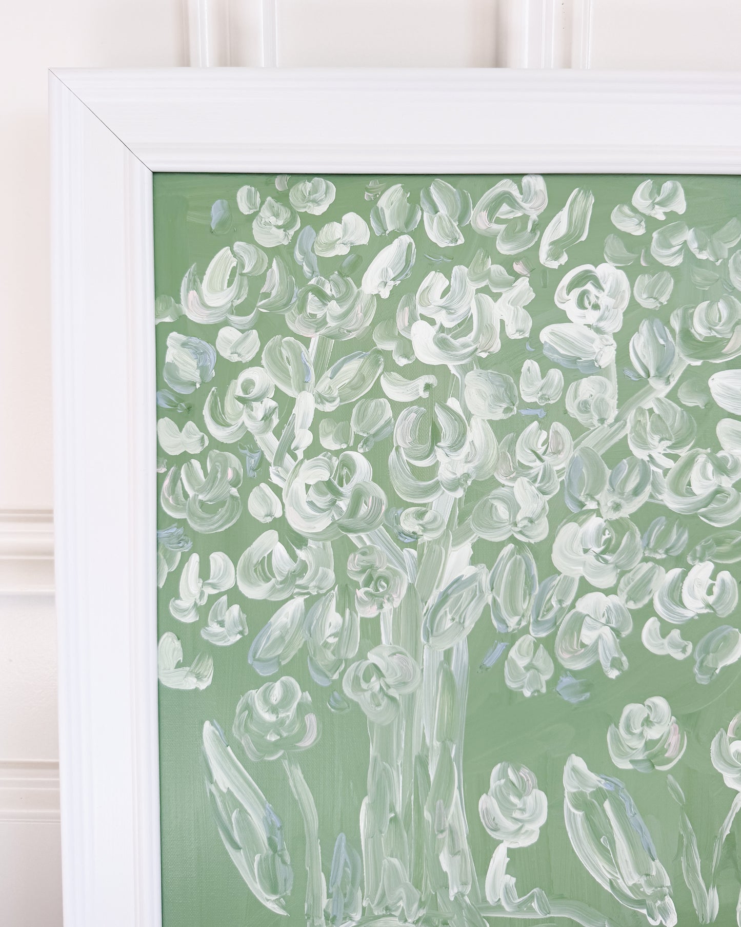 "Gorgeous Green" 16x20 Oil on Canvas, Framed