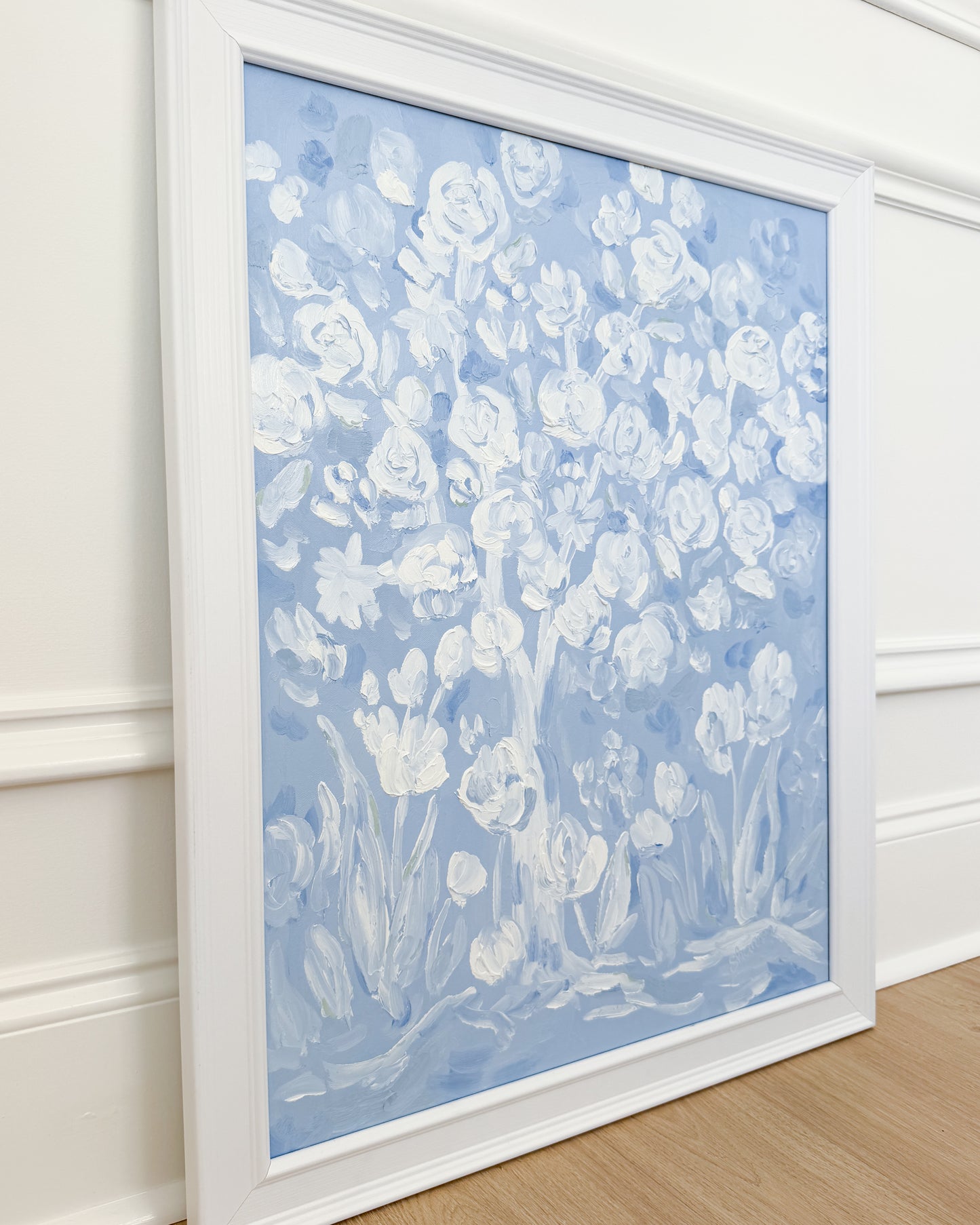 "Blue and Beautiful" 22x28 Oil on Canvas, Framed