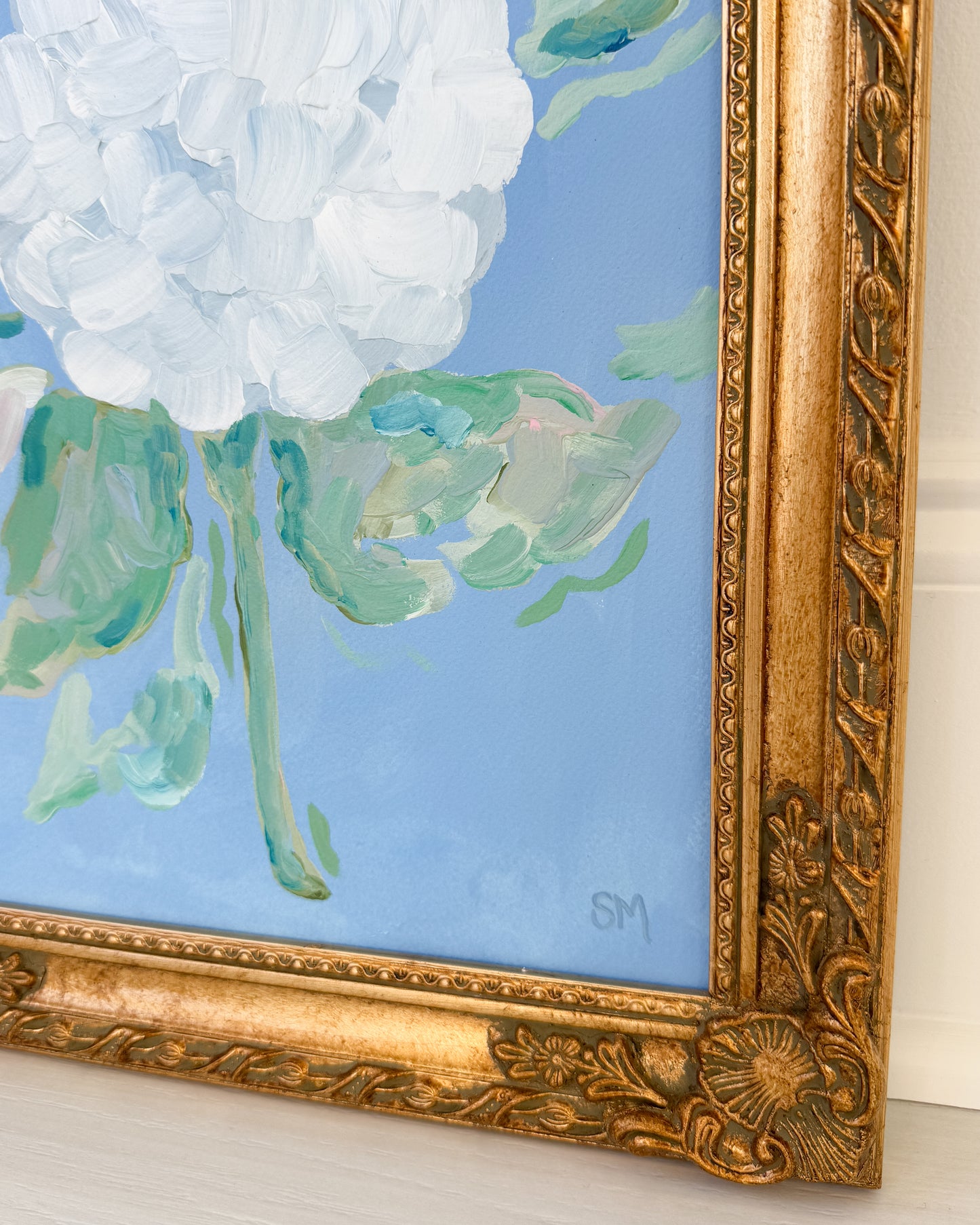 ''More Romantic in Blue'' 11x14 Oil on Paper, Framed