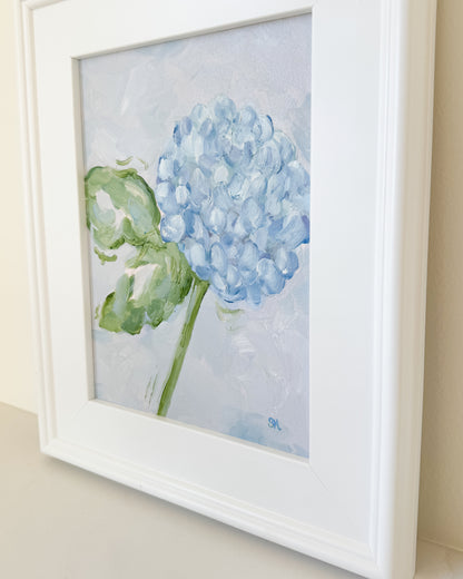 ''Floating Blue Hue'' 9x12 Oil on Paper, Framed