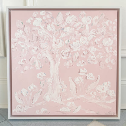 "Pretty in Pink" 20x20 Oil on Canvas, Framed