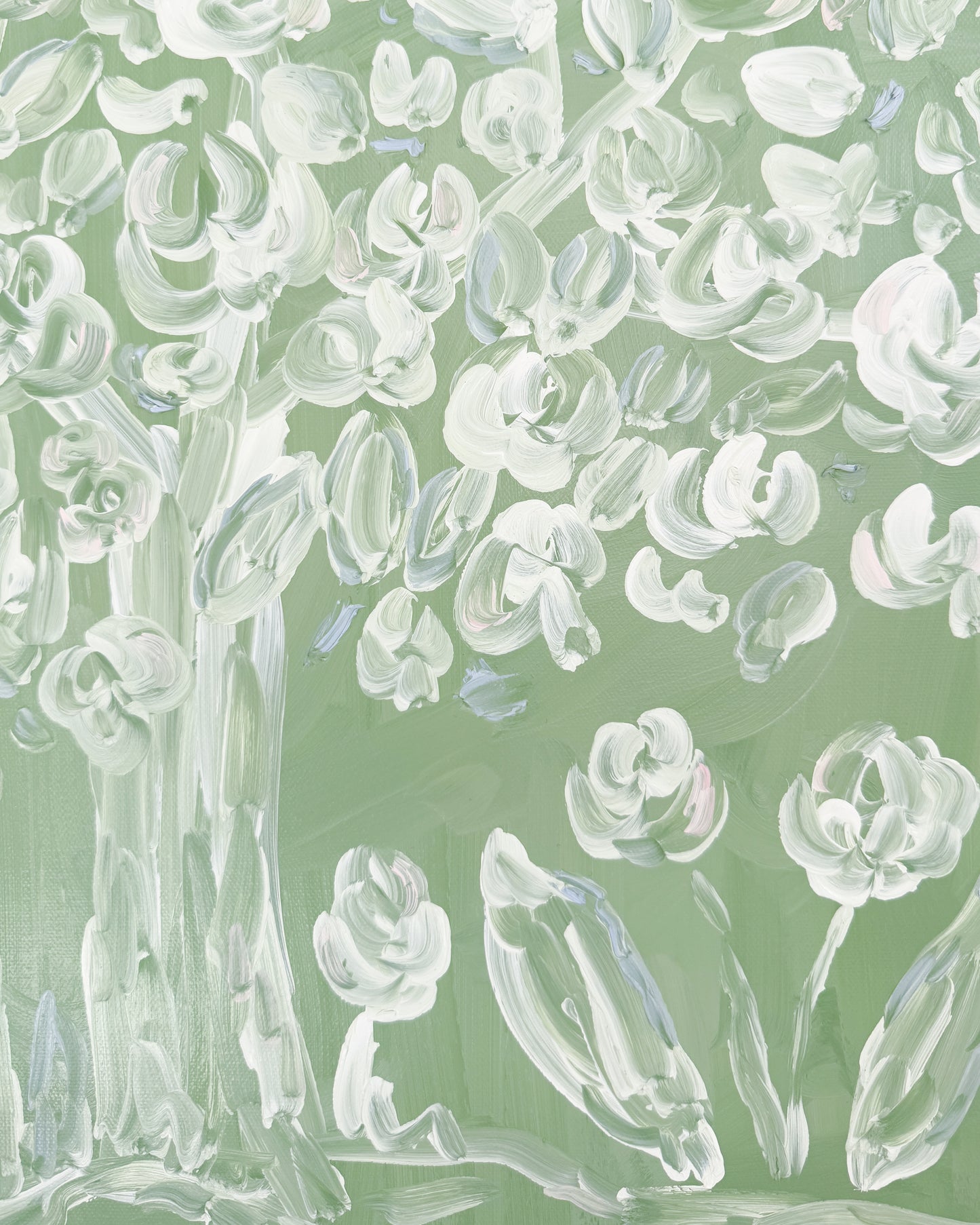 "Gorgeous Green" 16x20 Oil on Canvas, Framed