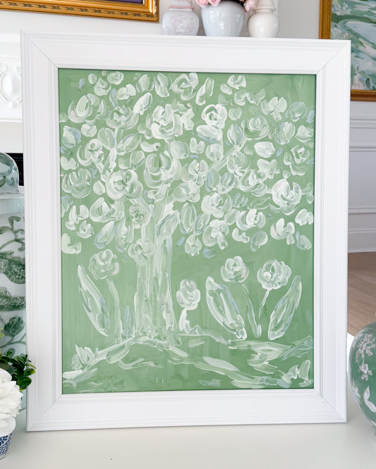 "Gorgeous Green" 16x20 Oil on Canvas, Framed