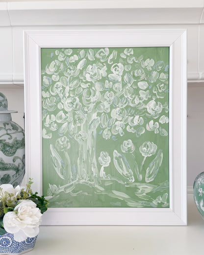 "Gorgeous Green" 16x20 Oil on Canvas, Framed