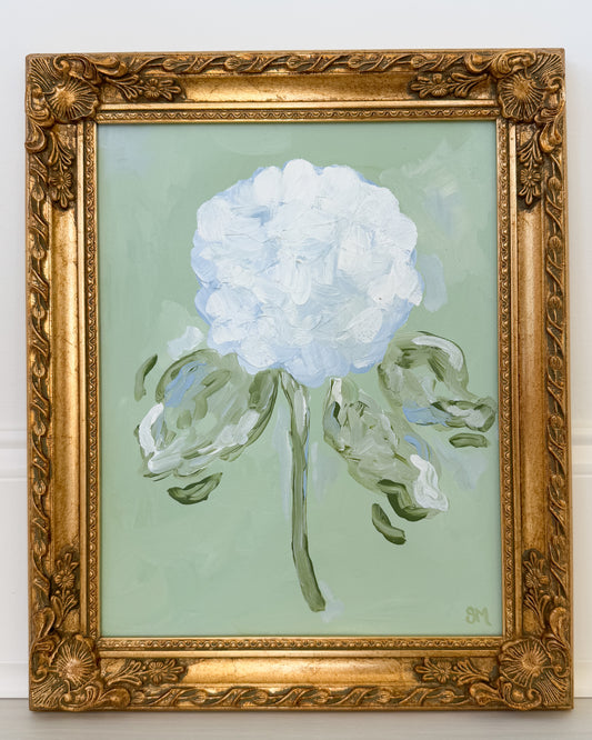 ''Pretty Peaceful in Green'' 11x14 Oil on Paper, Framed
