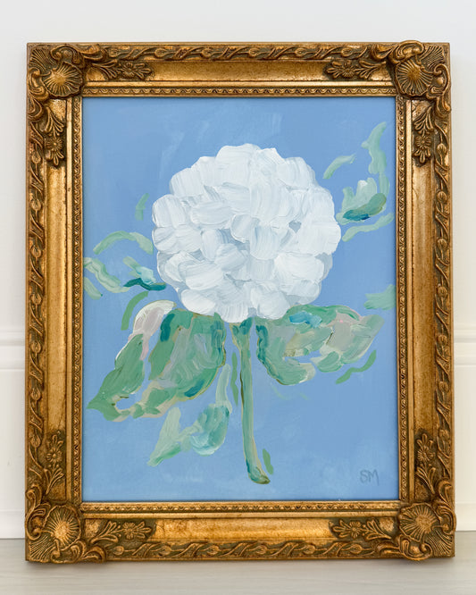 ''More Romantic in Blue'' 11x14 Oil on Paper, Framed